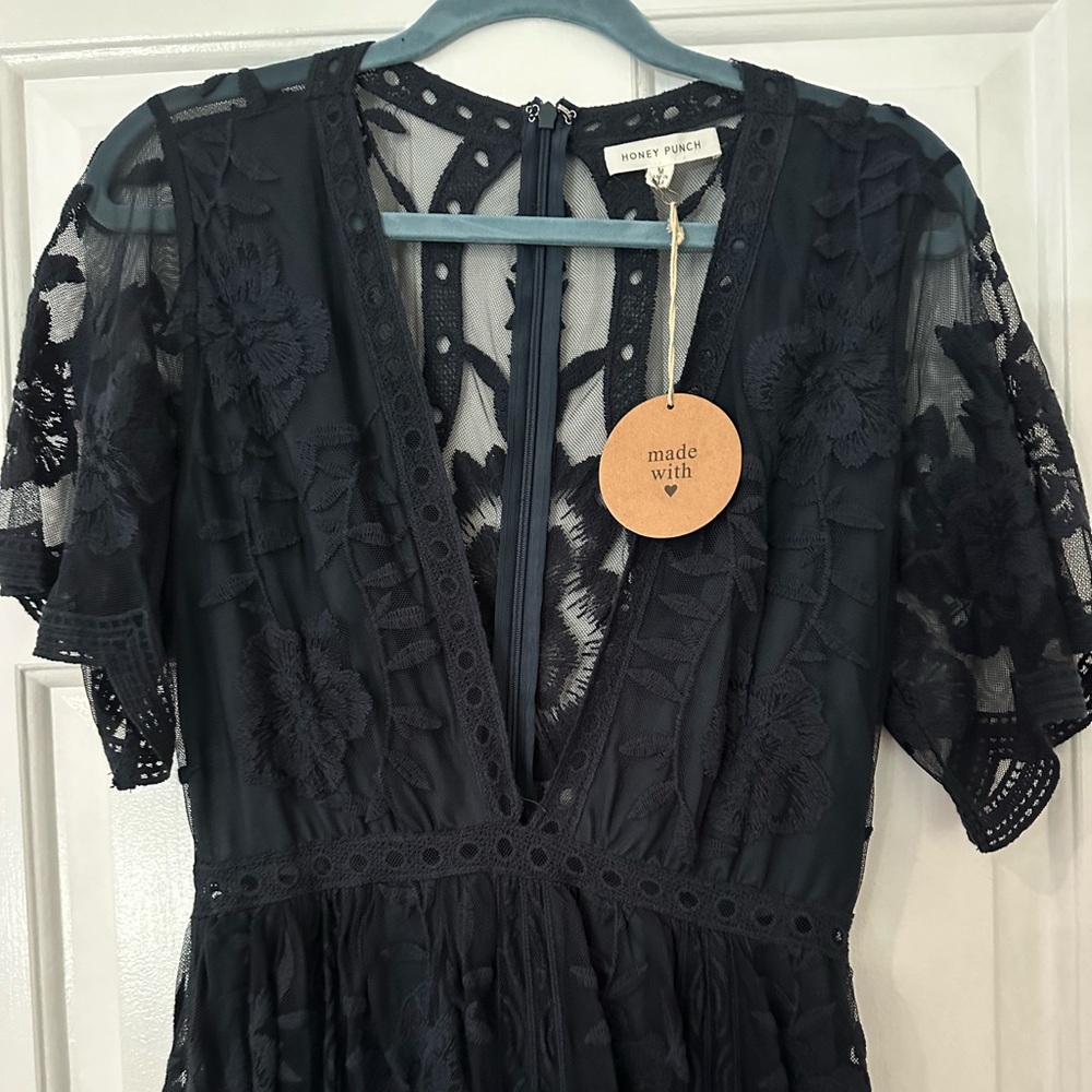 Honey Punch Lace overlay Maxi NWT